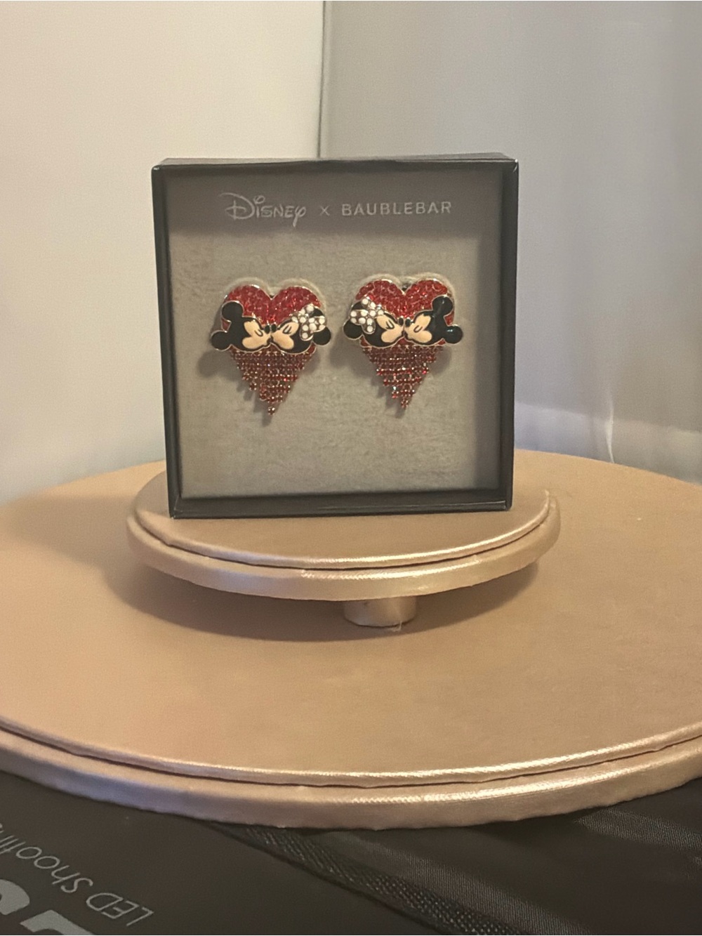 BaubleBar Disney Red Minnie Heart Drop Earrings